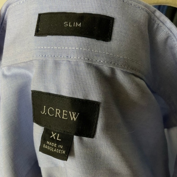 J. Crew re-imagined blue button collared shirt slim XL NWT - Picture 10 of 11